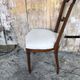 Chair style louis xvi carved wood & vintage white fabric