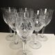 Ensemble de six verres à eau en cristal de Lorraine taillé