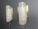 Pair of brass and glass wall lights by Fischer Leuchten, 1960s