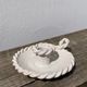 White ceramic candle holder twisted antique rope