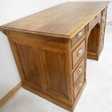 Coffered walnut desk