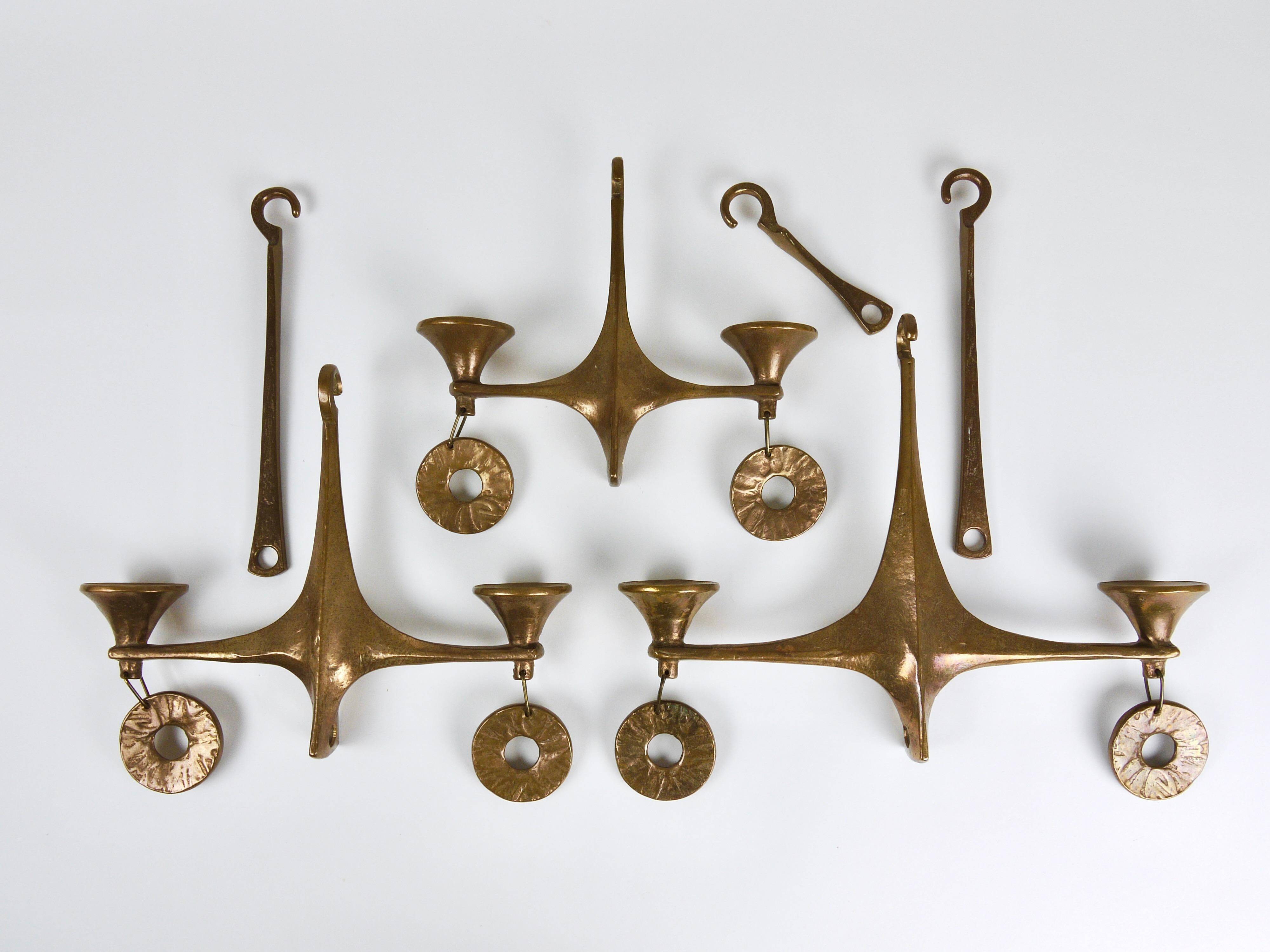 Grand Chandelier Suspended Candelabrum Brutalist Michael Harjes, 1970s