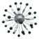 Murano glass flush mount
