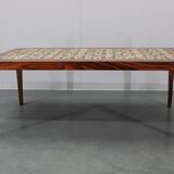 Mid-century Danish Haslev Mobelsnedkeri coffee table with Royal Copenhagen ceramic tiles