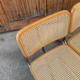 Lot de 3 chaises italiennes B32 Cesca du milieu du siècle par Marcel Breuer, années 1970