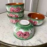 Set of 5 handmade ceramic bowls 60s