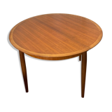 Scandinavian teak table with butterfly extension 60s