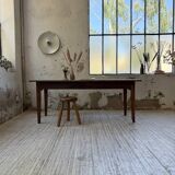 1950s oak farmhouse table with spindle legs