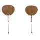 Pair Of Ingo Maurer Uchiwa III Wall Lamps For M-Design, 1973