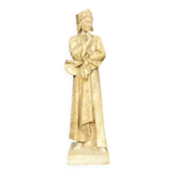 Adolpho Cipriani: Dante Alighieri Known as “Dante”: Alabaster Sculpture from the Late 19th Century