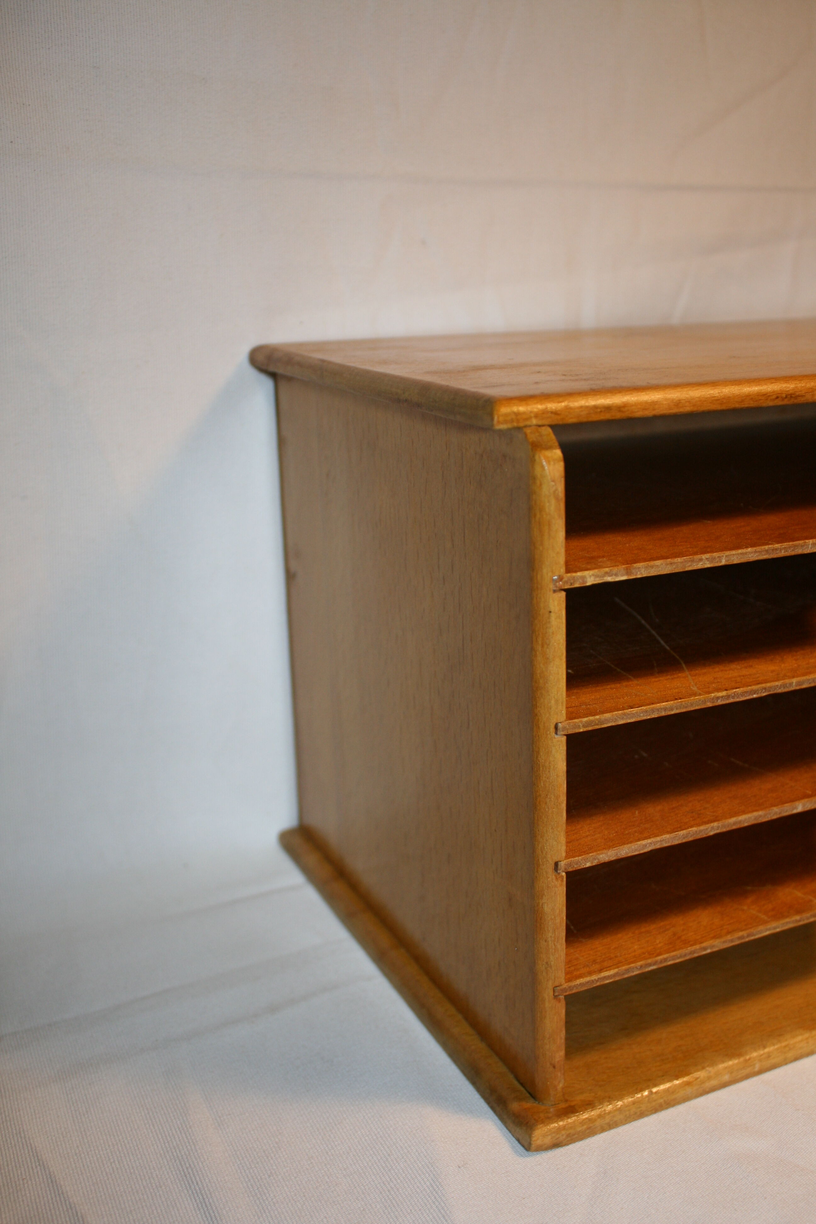 Vintage wood mail holder