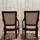 Pair of Louis XVI period caned armchairs