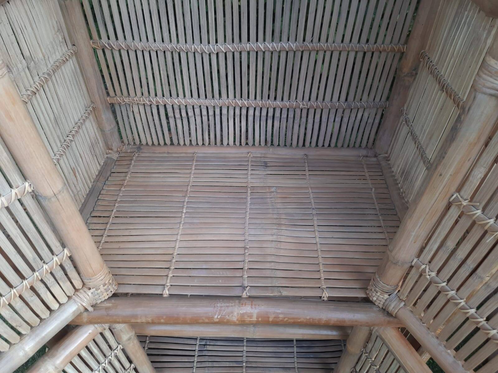 Vintage bamboo and rattan cabinet or storage unit