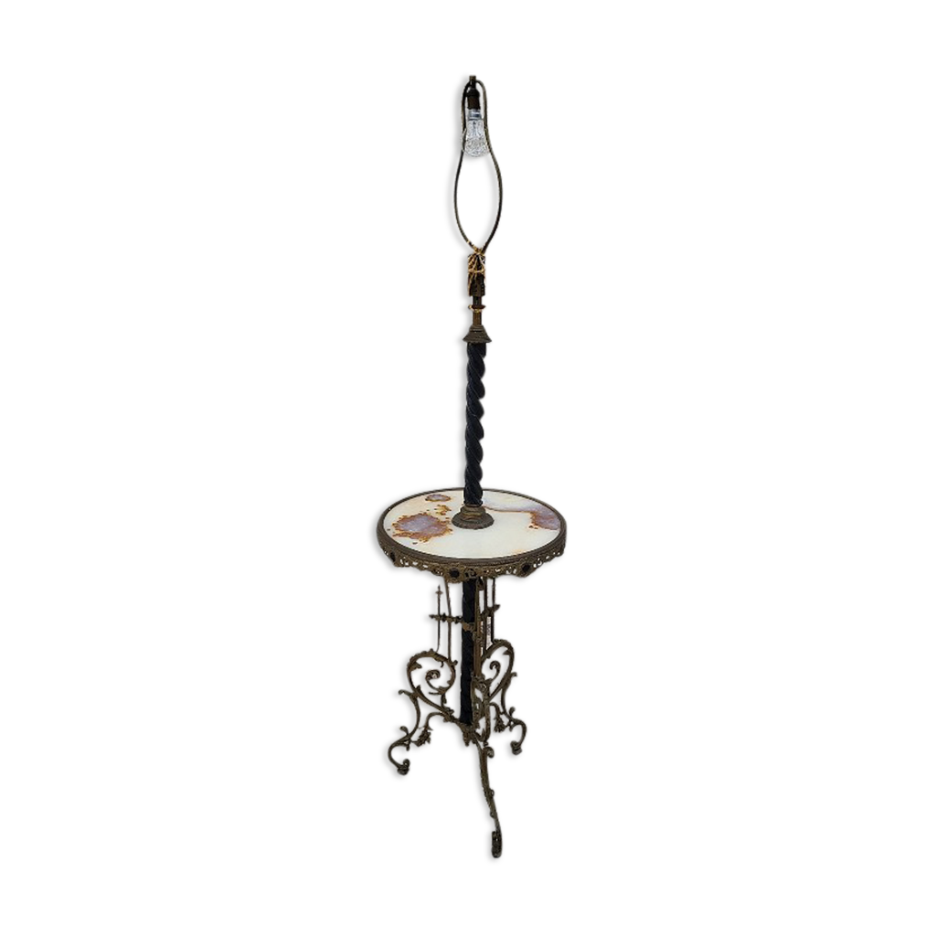 Lampadaire D'époque Napoléon III – Bronze Véritable – Doré – Salon – XIXe