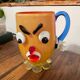 Vase chope verre Murano clown vintage