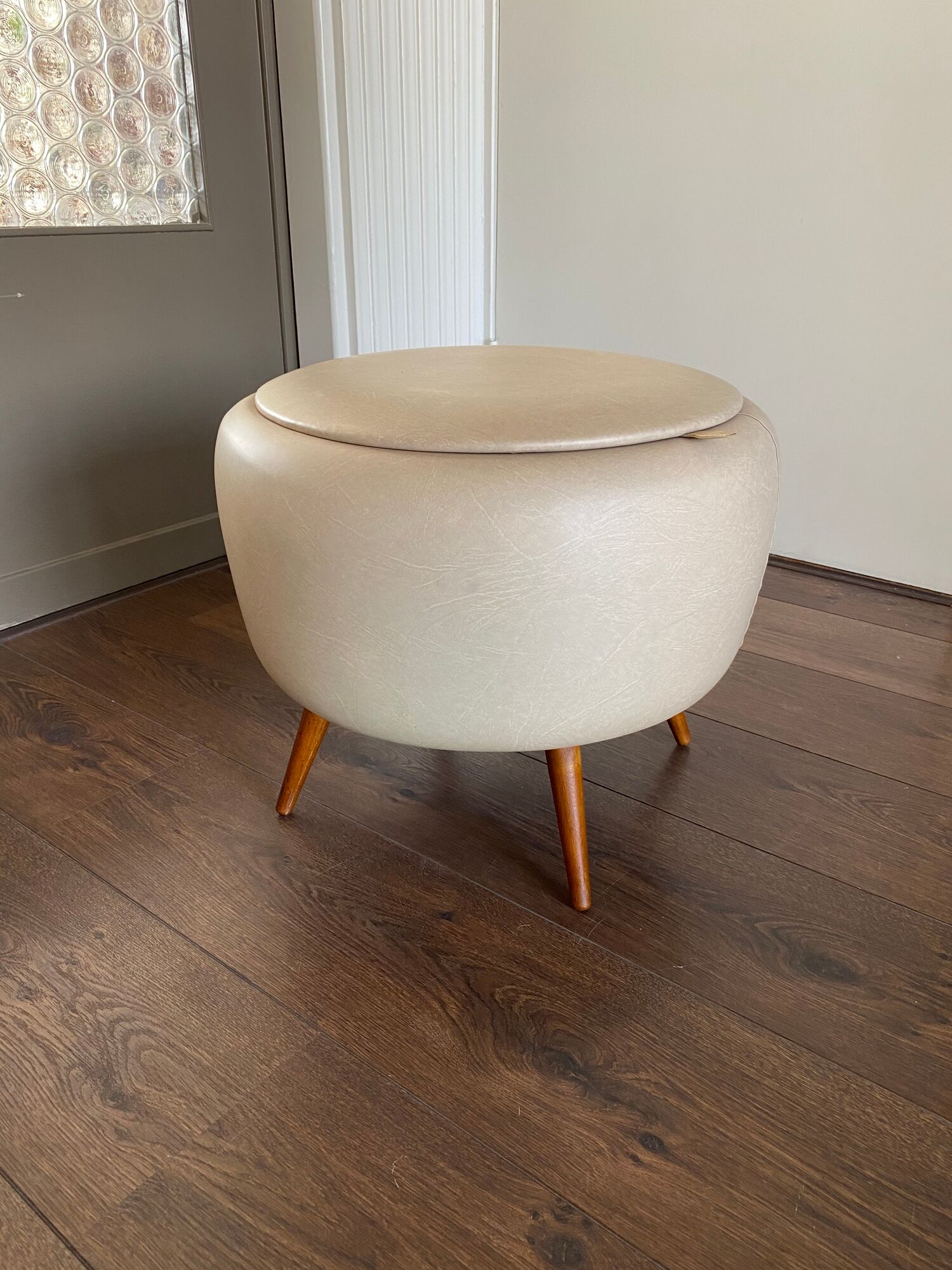 Pouf scandinave vintage de FM Møbler, années 1950