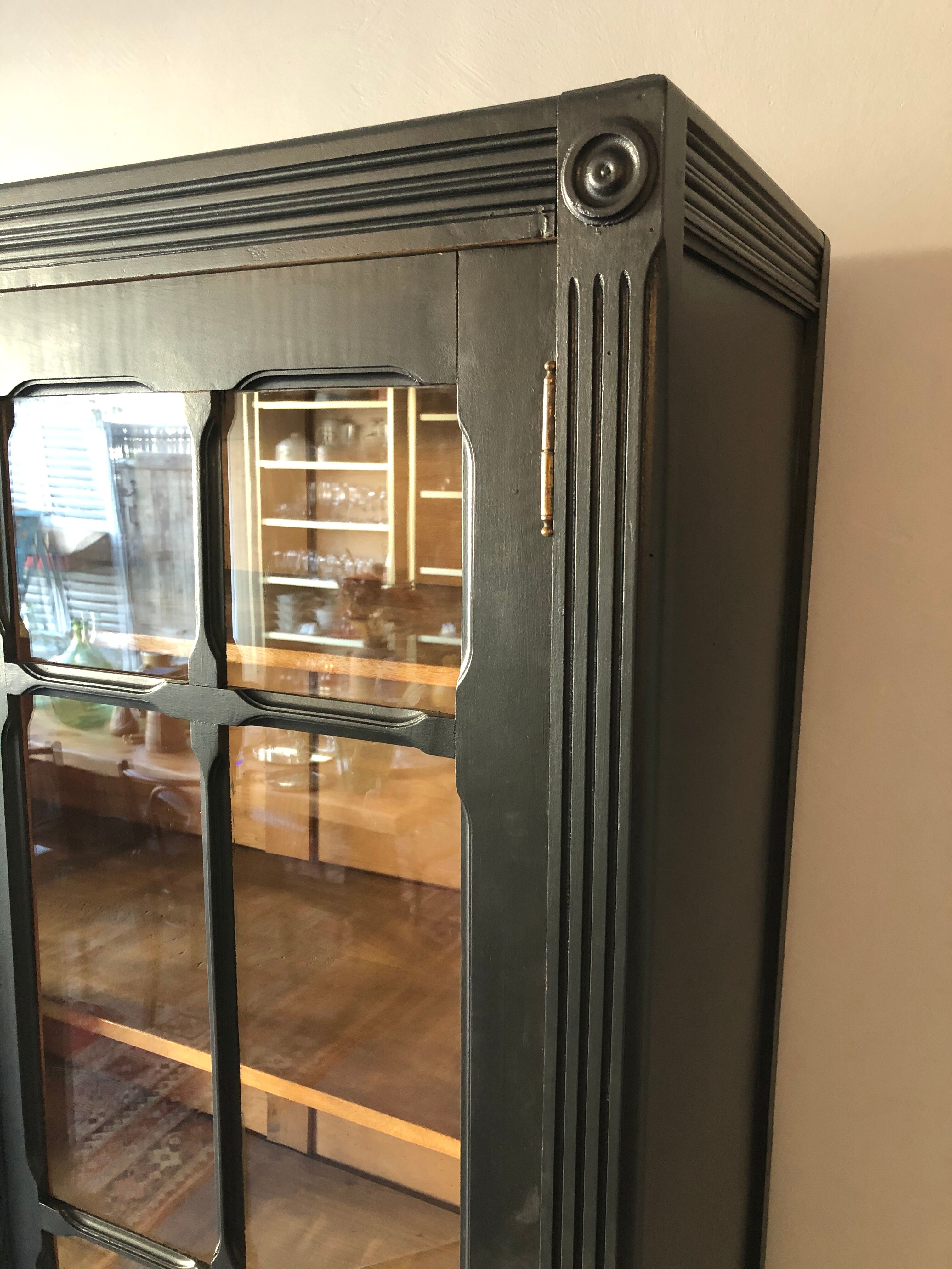 Old glass-enclosed Parisian wardrobe