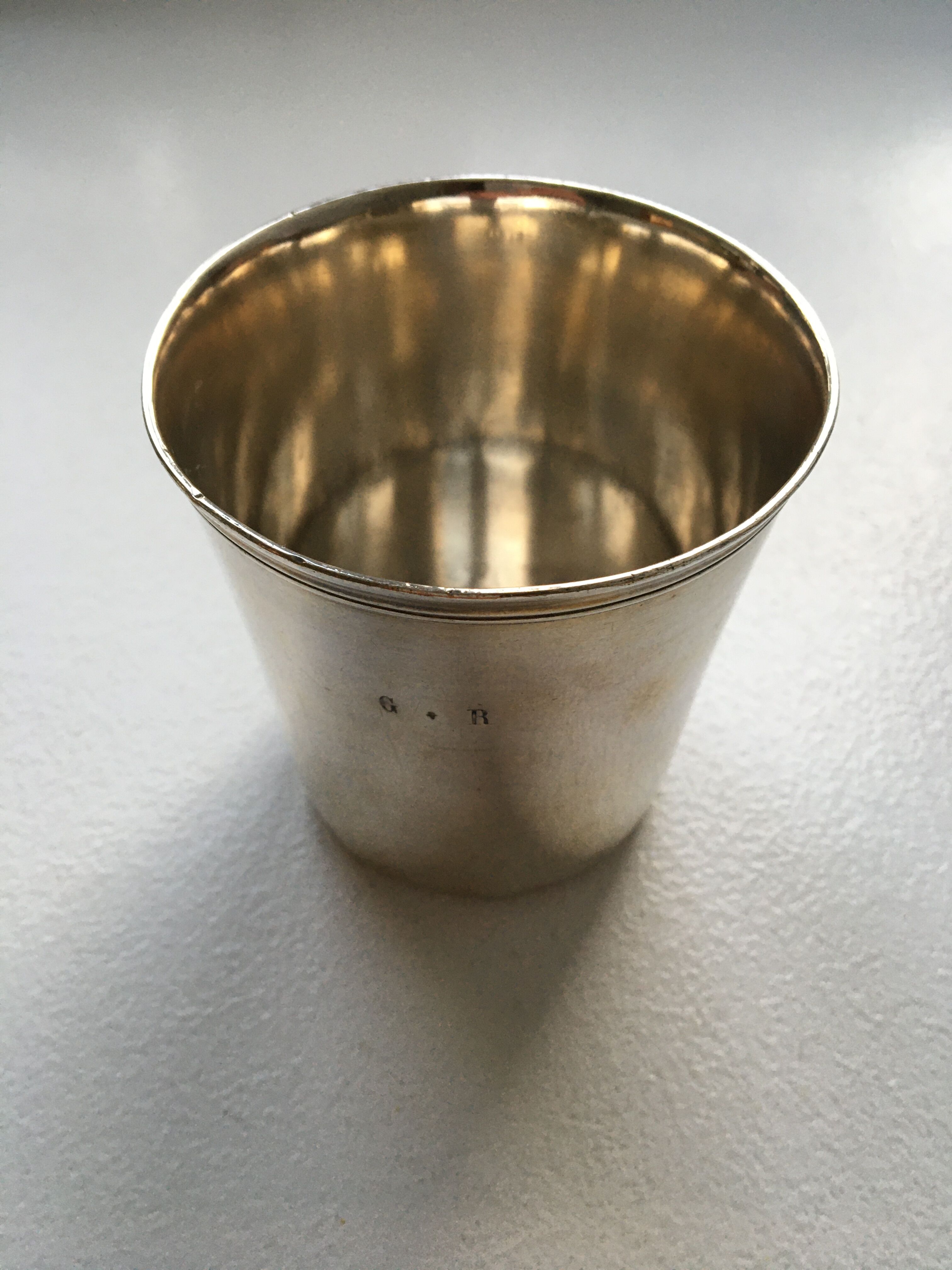 Silver metal cup