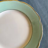 Set of green plates of water