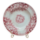 Hollow plate Terre de Fer Sarreguemines model Jardinière red