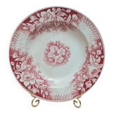 Assiette creuse Terre de Fer Sarreguemines modèle Jardinière rouge