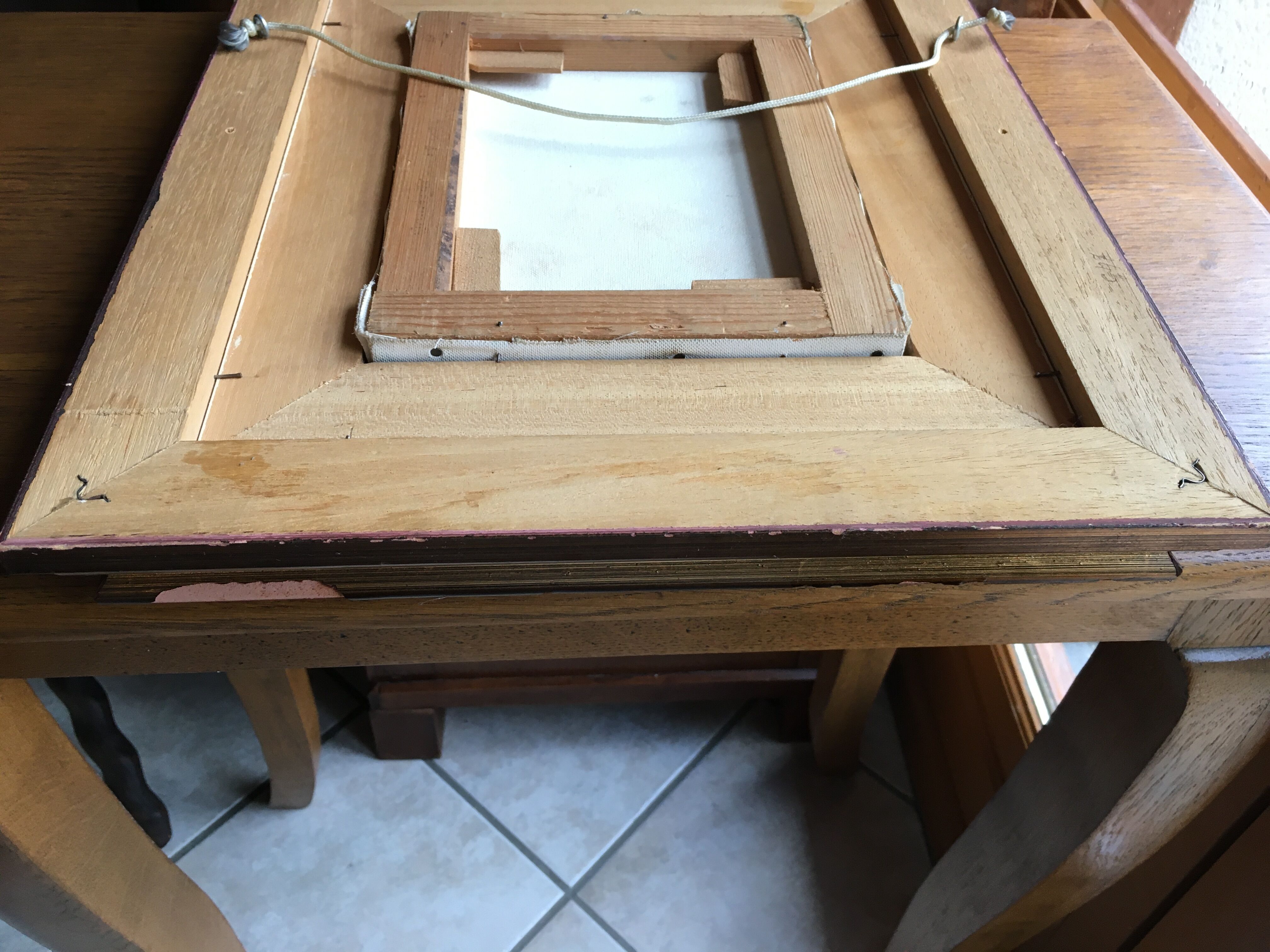 Signed flower bouquet painting