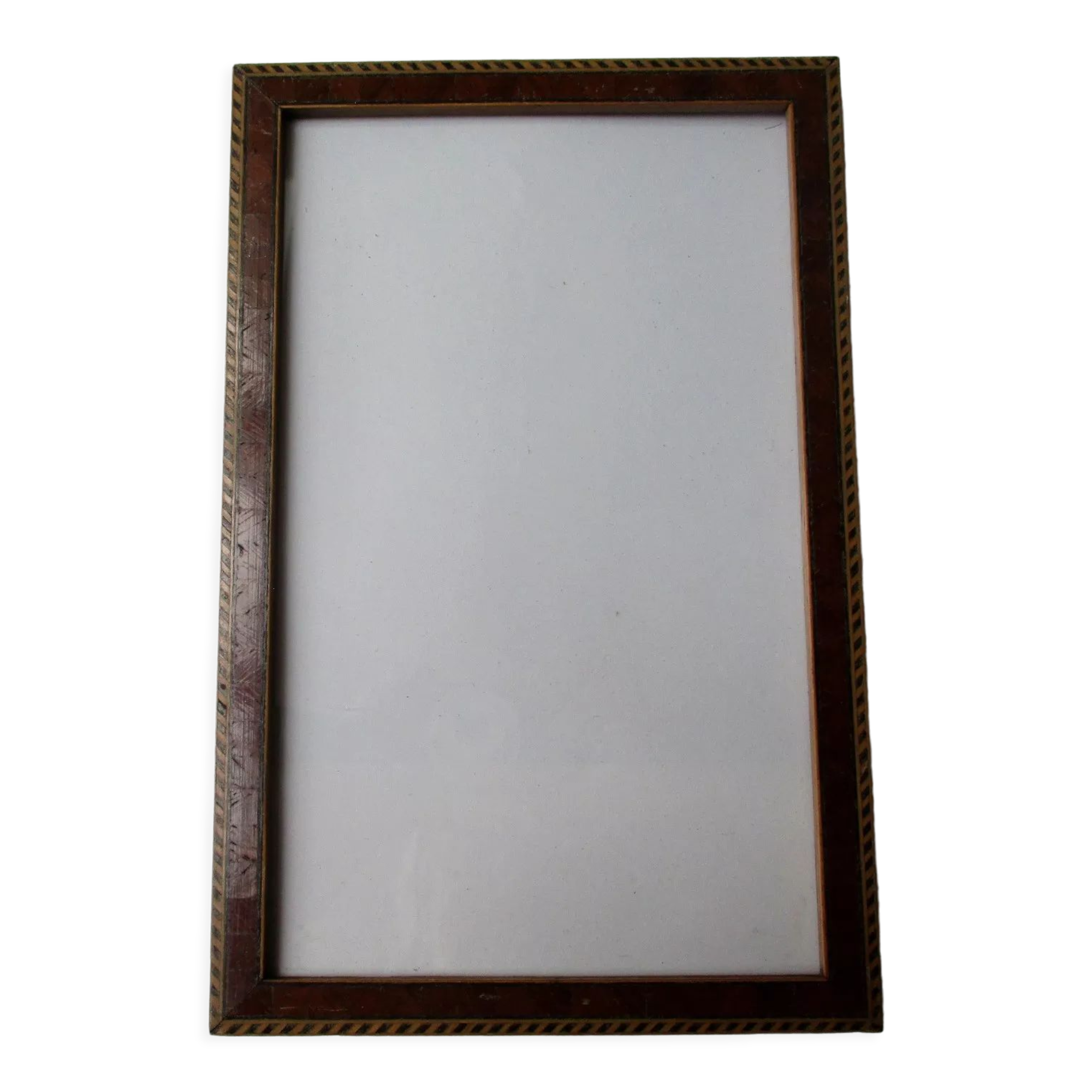 Old wall frame, wood marquetry
