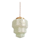 Art Deco skyscraper pendant light in speckled glass, 1920s-30s