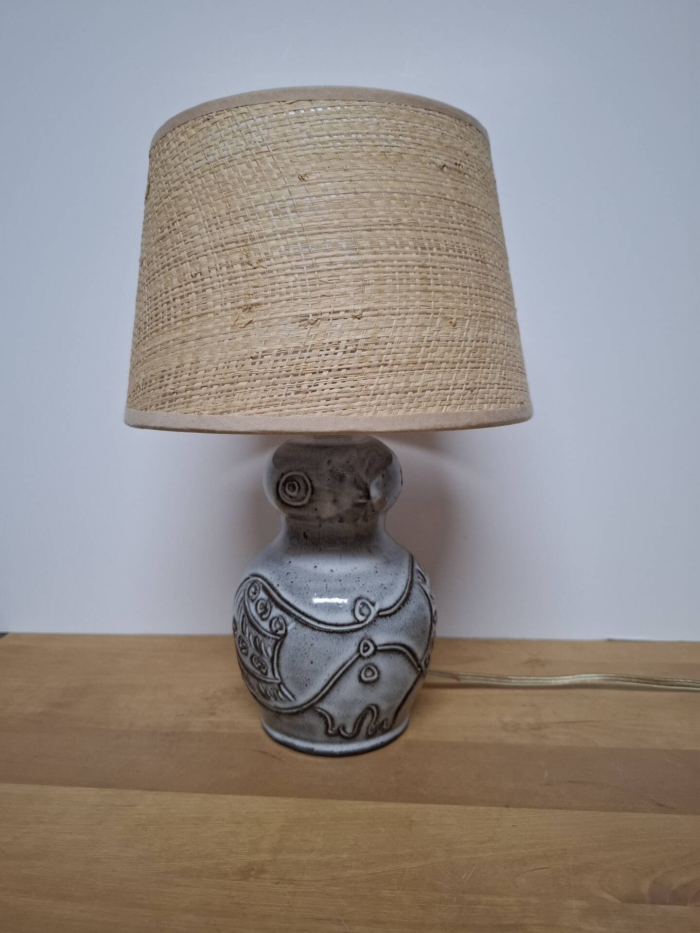 Lampe en céramique zoomorphe 70's
