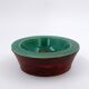 Vintage ceramic and leather ashtray from the 1950s