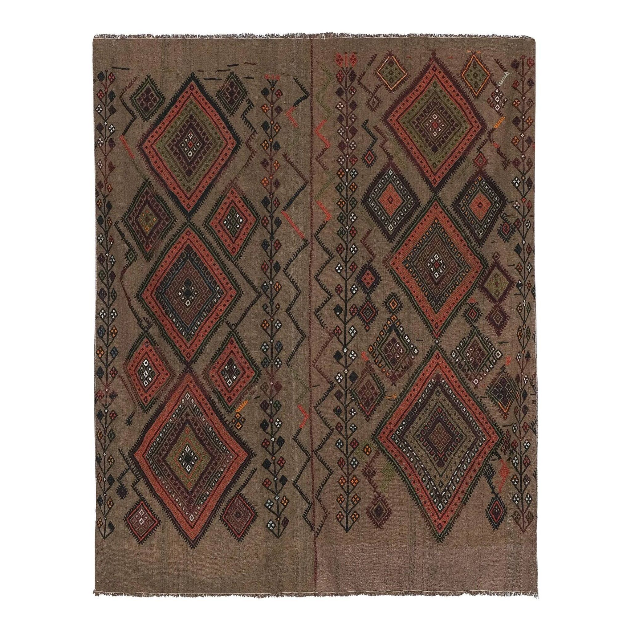 Tapis Kilim turc vintage tissé main