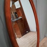 Large beveled oval mirror