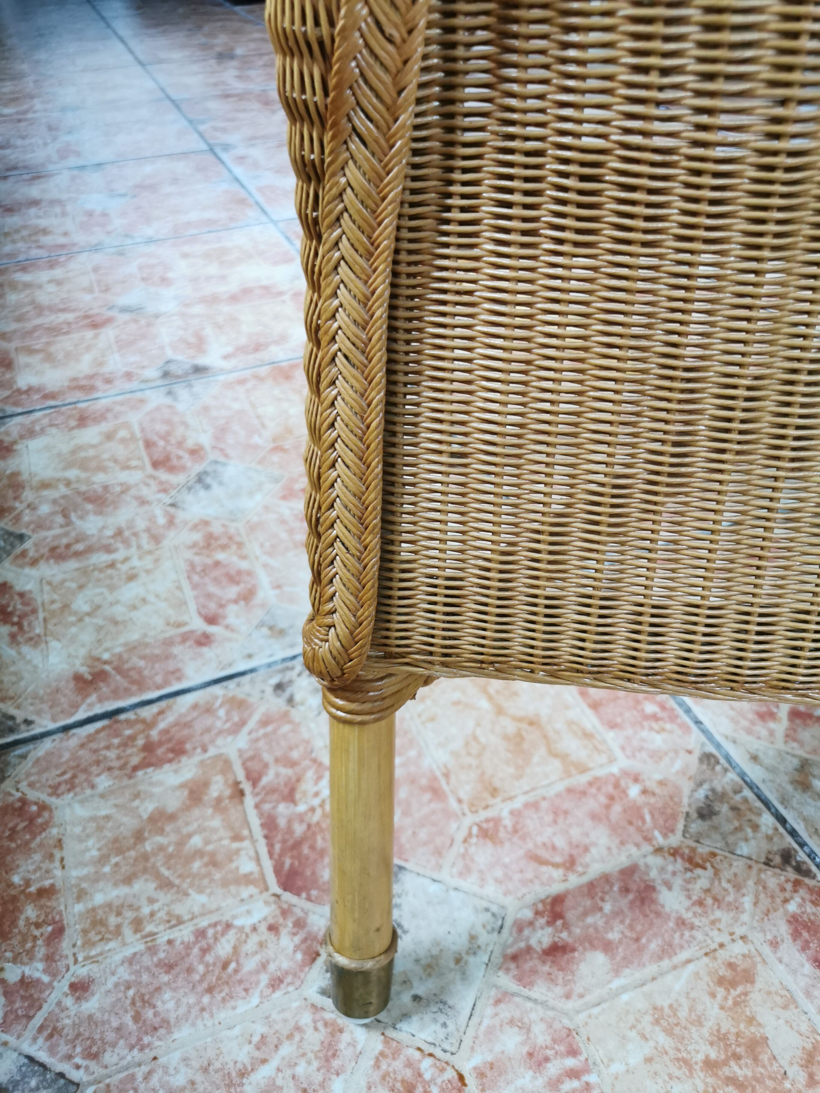 6 chairs Vincent Schepard Lloyd Loom vintage