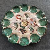 Tripod dish from the 60s for ceramic shellfish or crustaceans