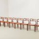 Niels Otto Moller Set of 8 Model 79 Dining Chairs in Rosewood and Leather for JL Mollers 1966