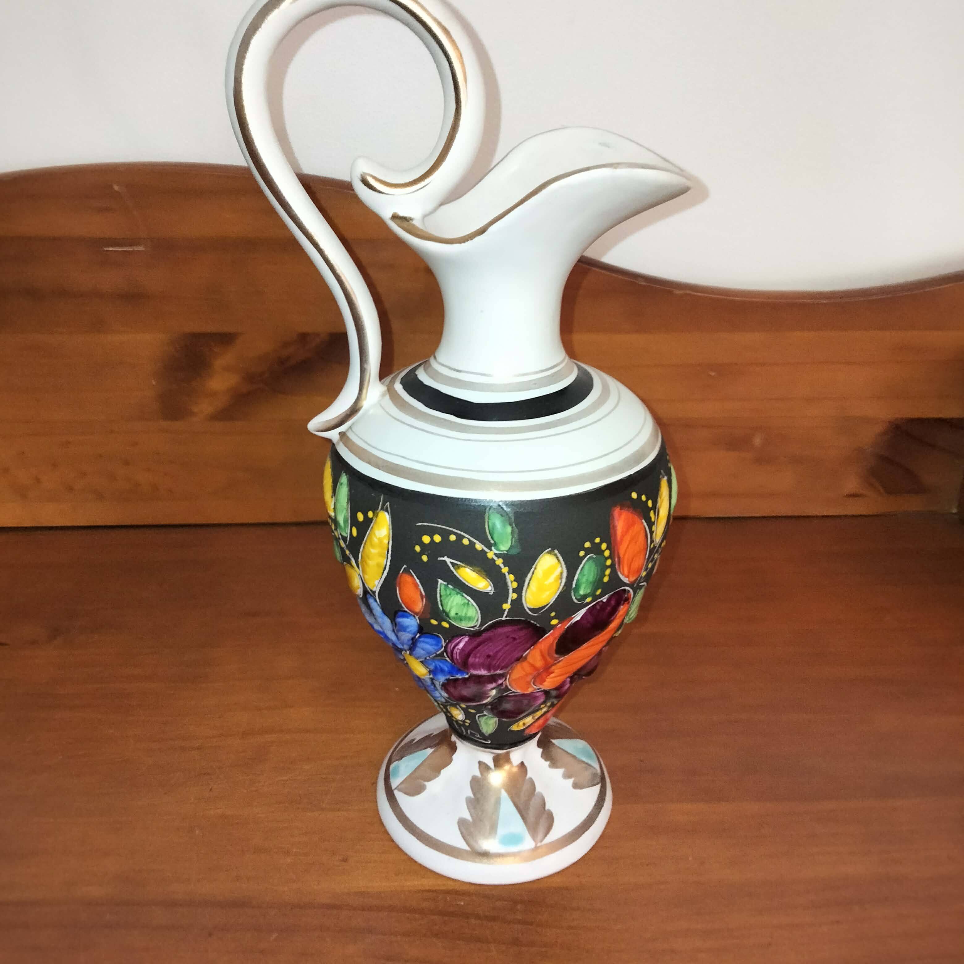 Vintage pitcher vase by Hubert Bequet