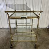1970s gold rolling serving table