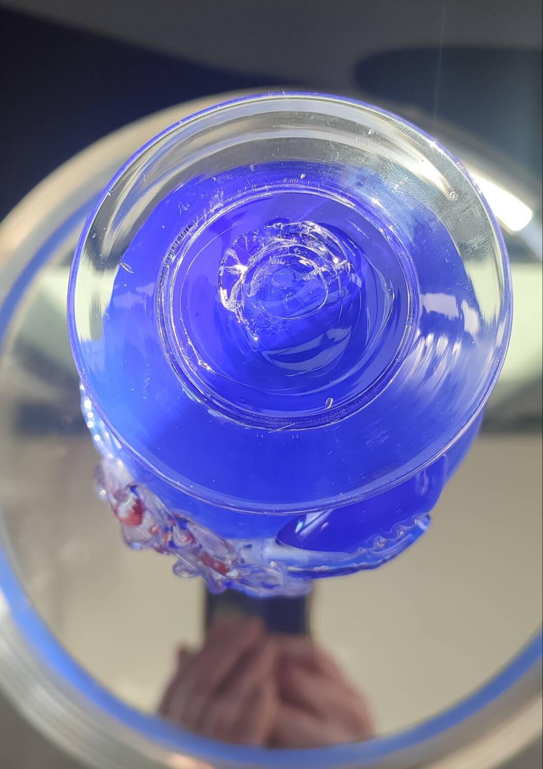 Italian blown glass art vase