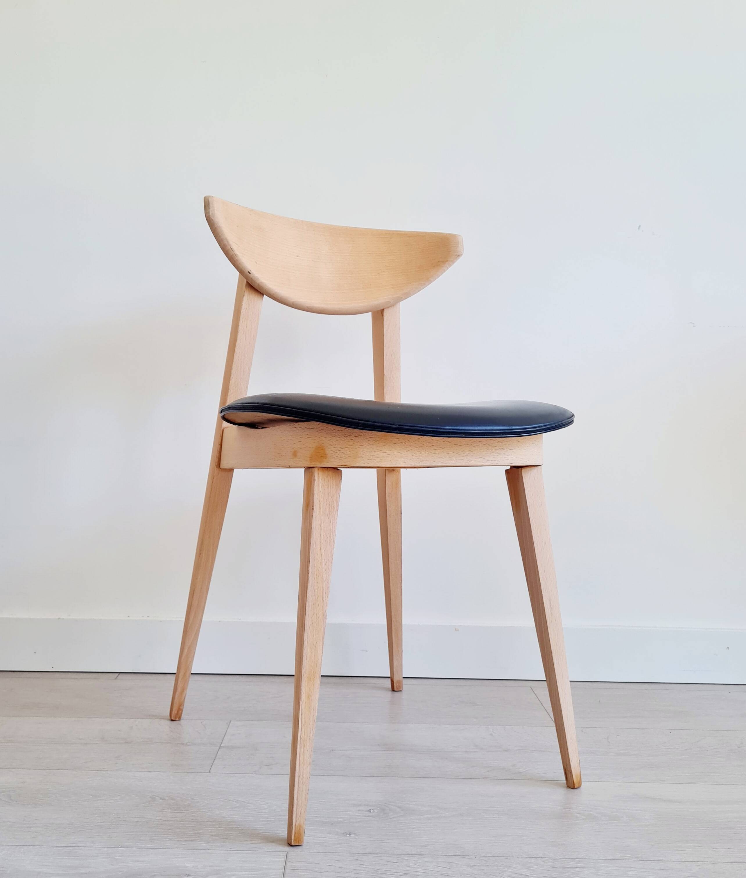 Scandinavian raw wood chair