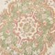 Tapis vintage à motif floral beige et vert 4x7, tapis anatolien, 113x207 cm