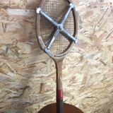Old tennis racket Slazenger wood metal protection zephyr vintage