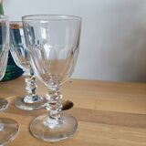 4 verres à pied à liqueur en cristal