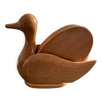 6 dessous de verre scandinaves figurant un cygne