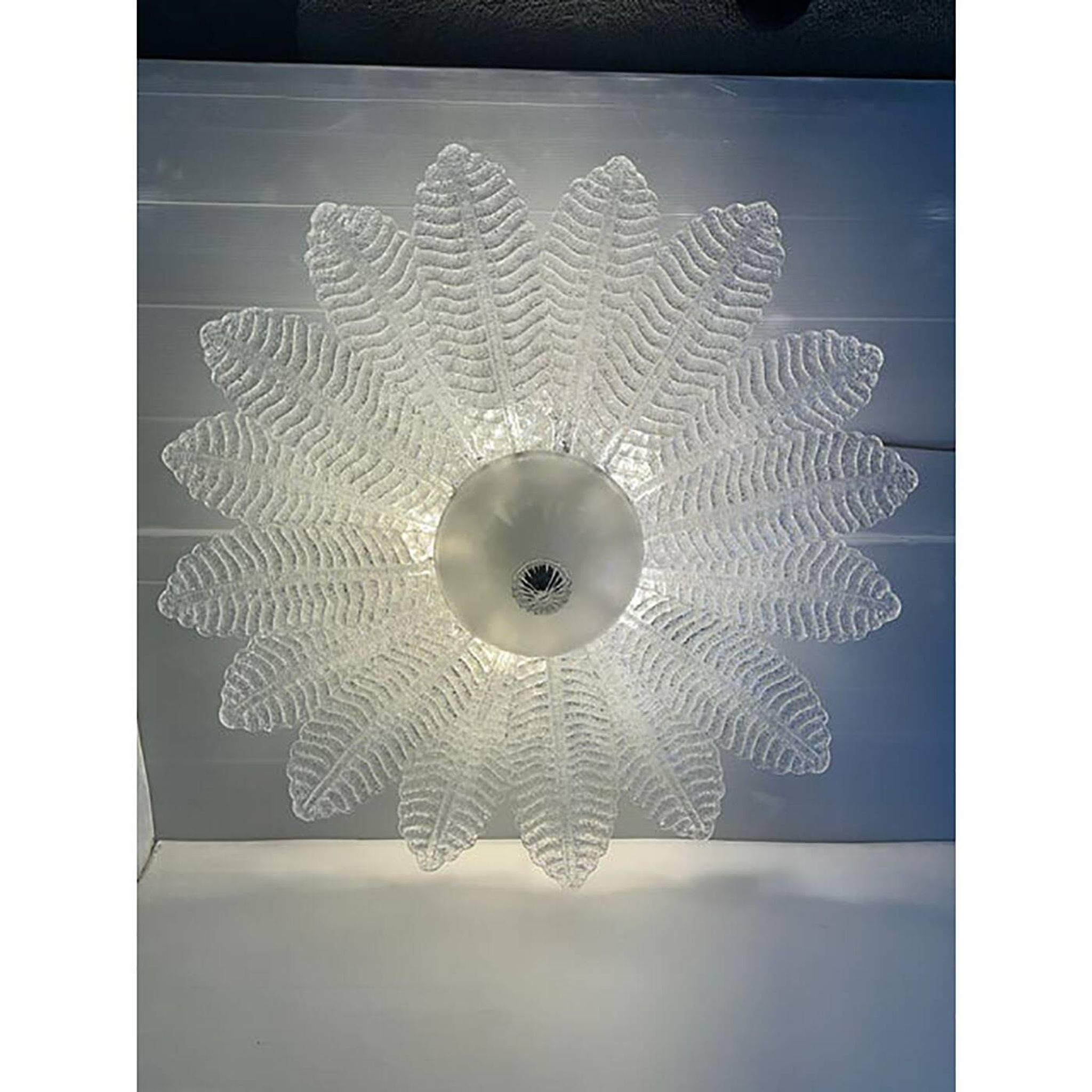Lot of 2 Glass Sputnik Chandelier Flush Mount, Mazzega Zuccher