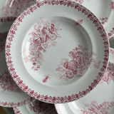 Set of 8 hollow plates - Onnaing Moisson Terre de fer