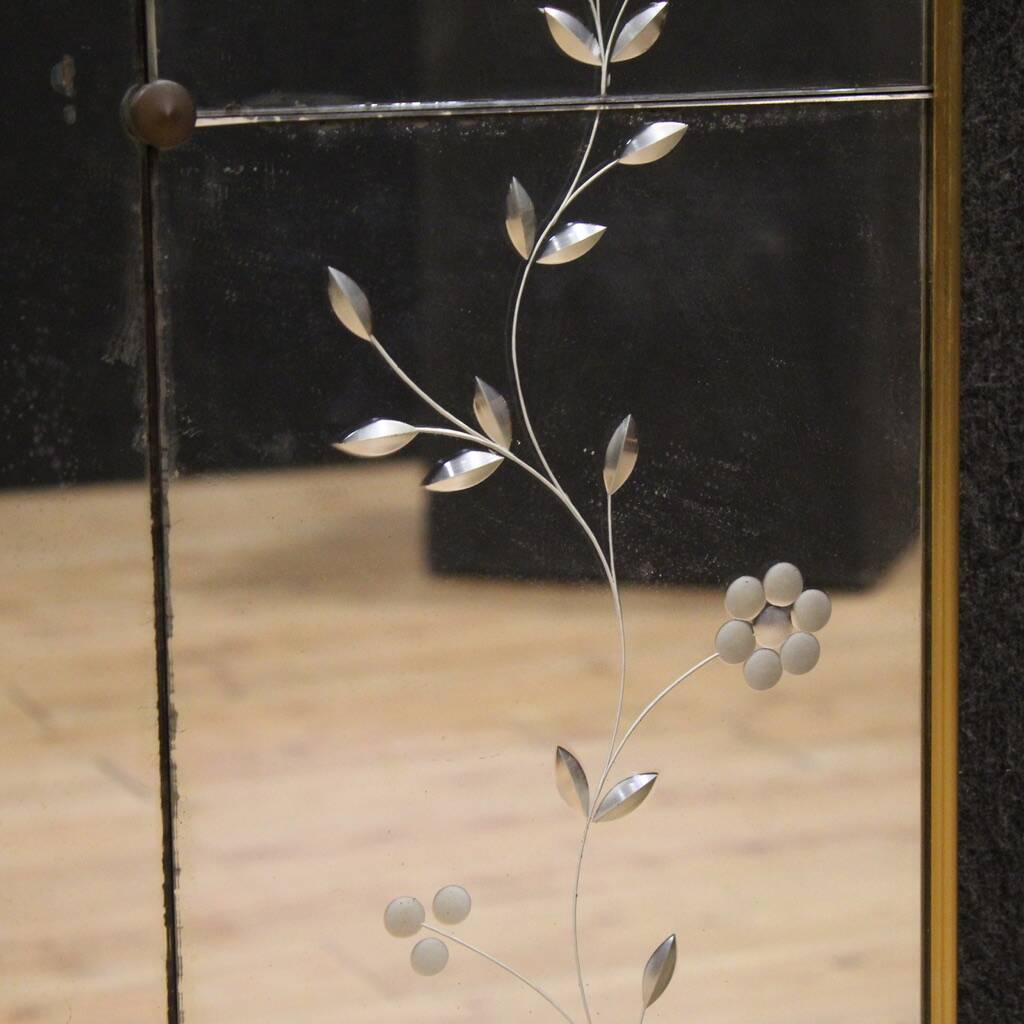 20th-century designer mirror coat rack