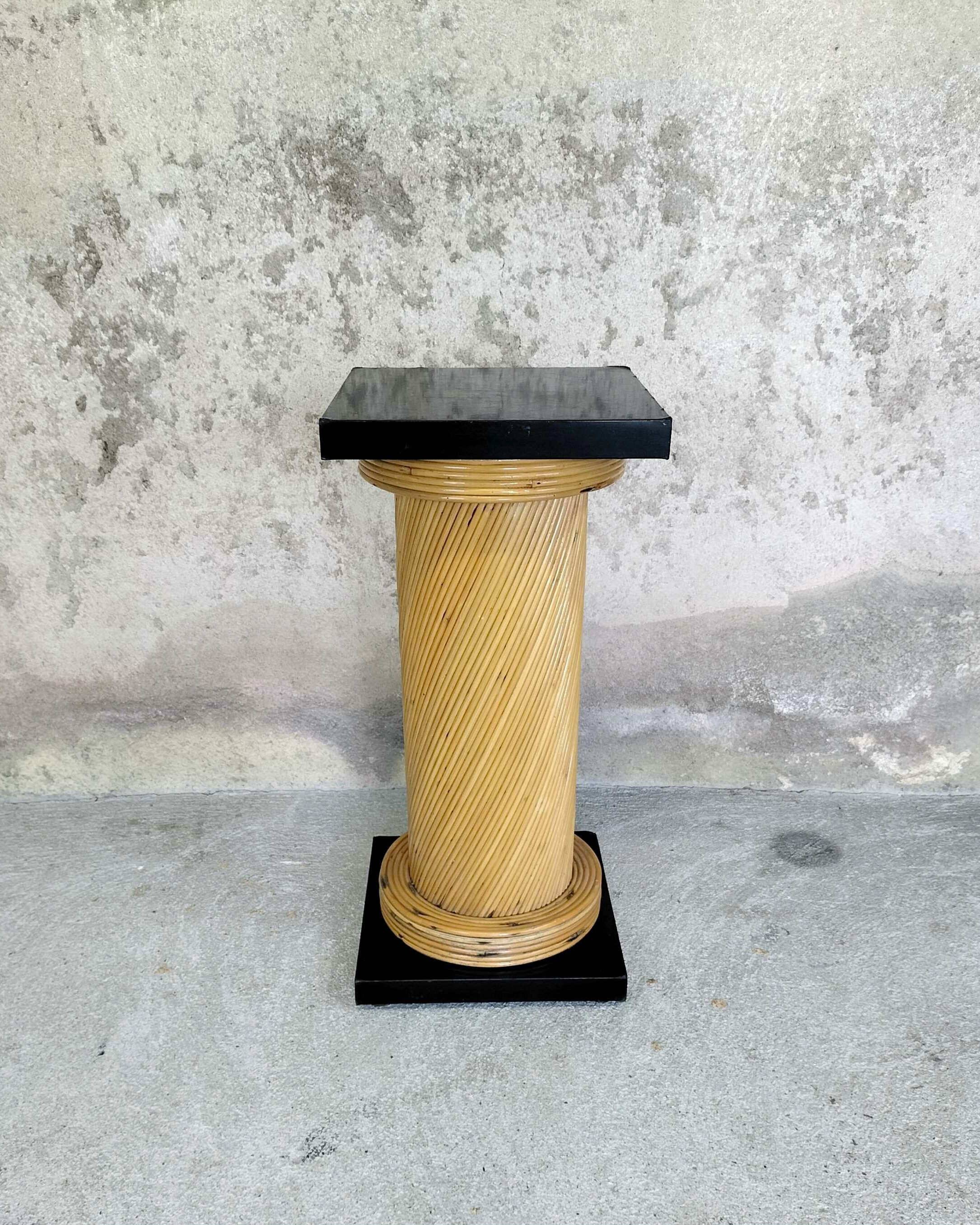 Vintage rattan column