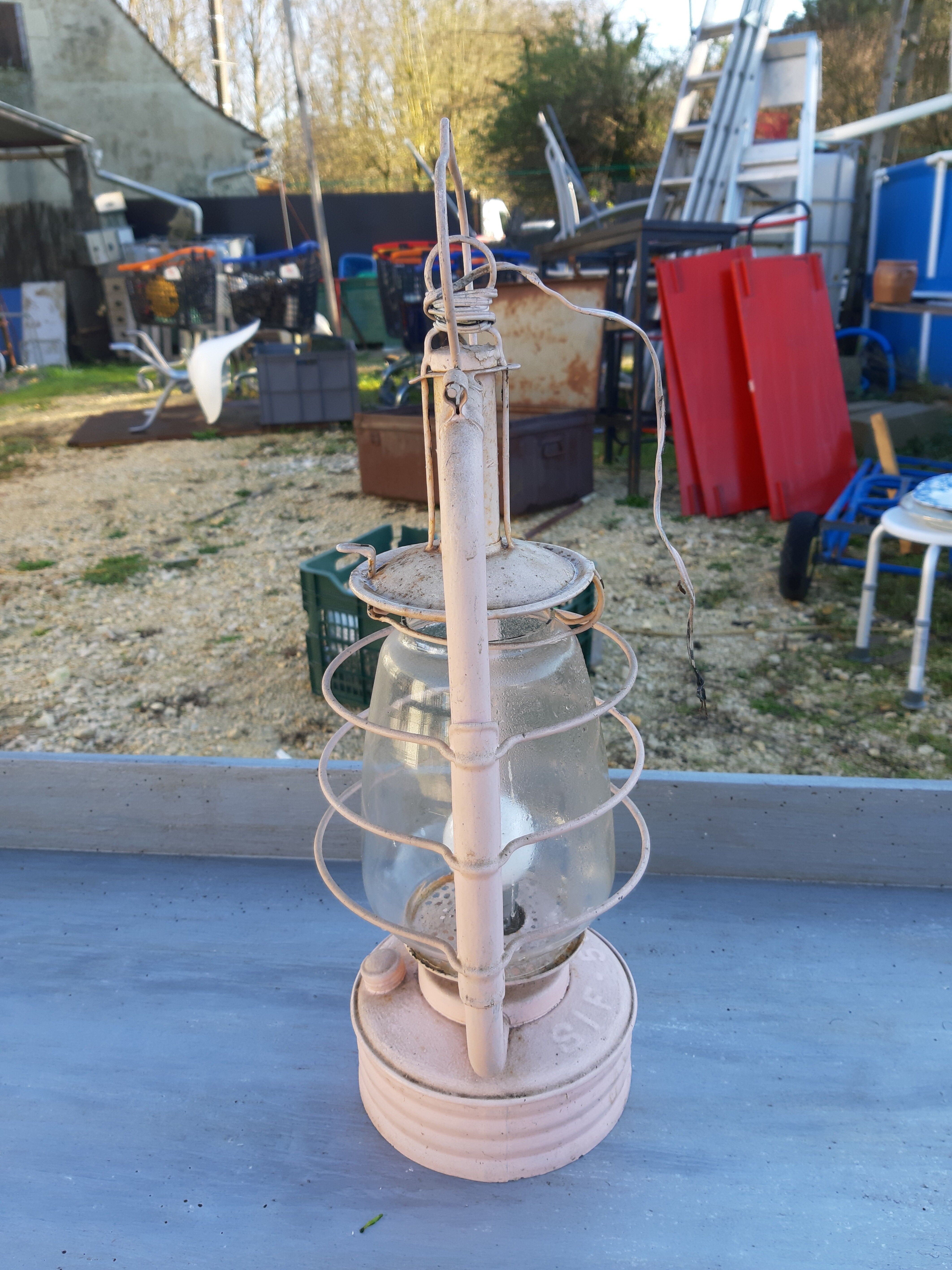 Old oil lamp electrified