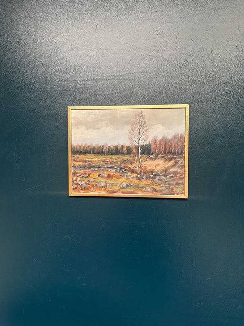 Original Swedish Oil on Panel – “Landscape” – Signed – Vintage & Framed