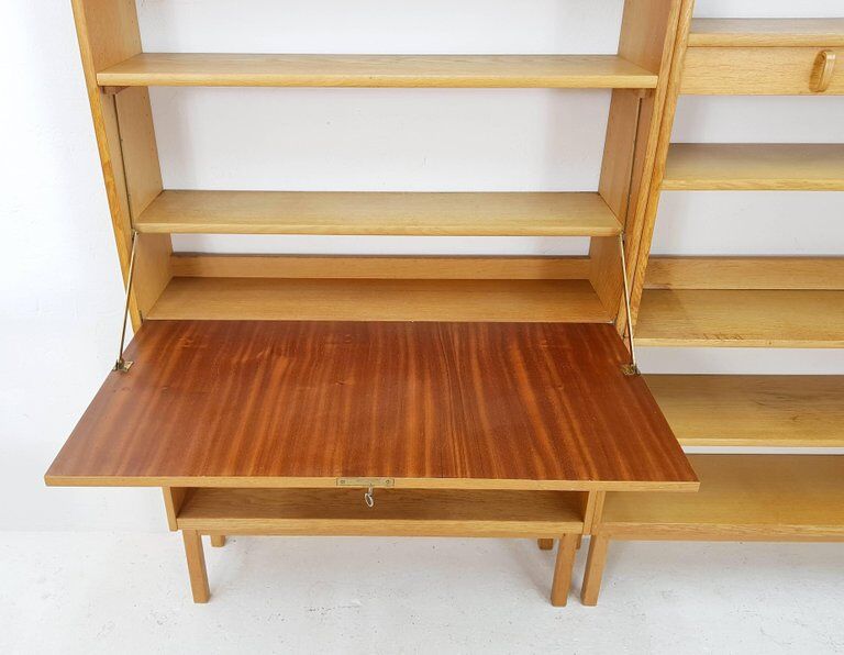 Bertil Fridhagen for Bodafors blond oak bookcase